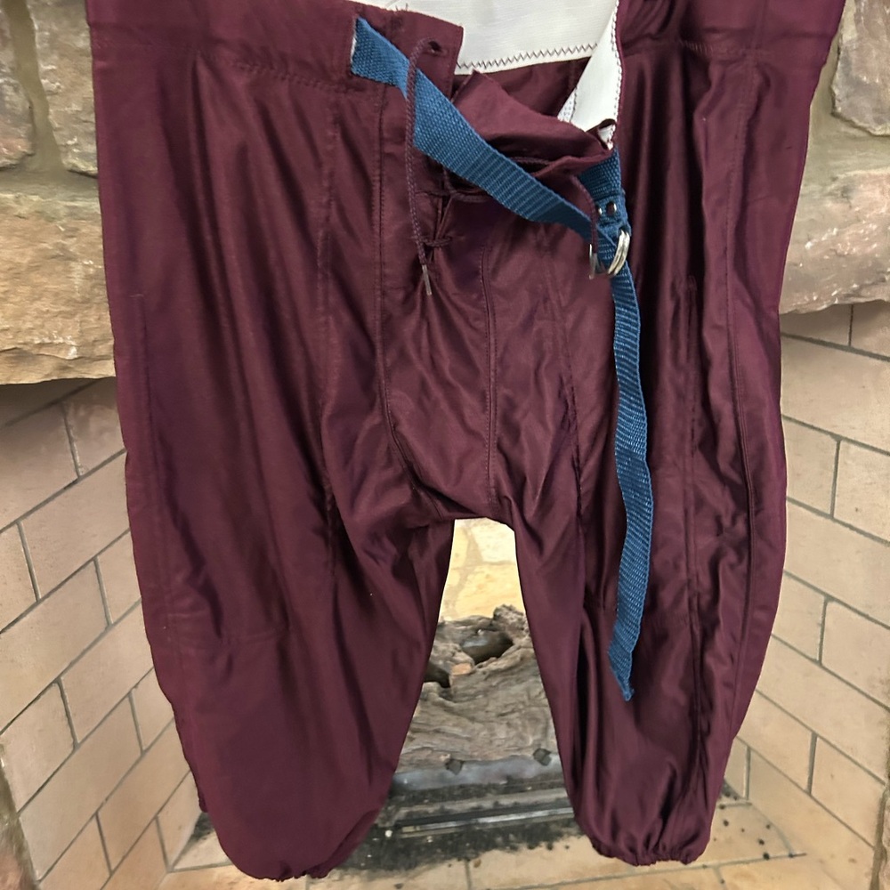 BIKE Maroon Pants with Blue Belt